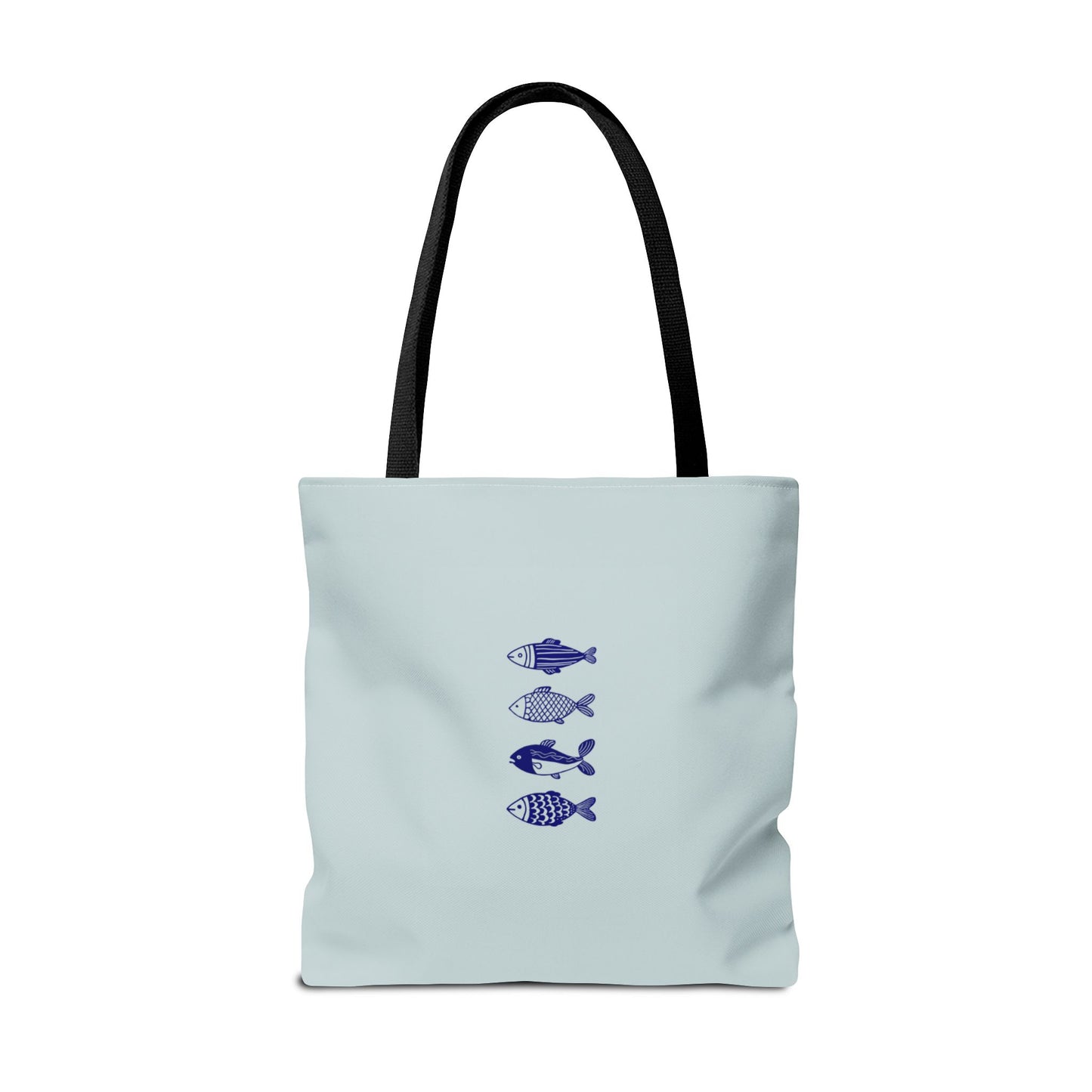 Hand-Designed Blue Fish Tote Bag