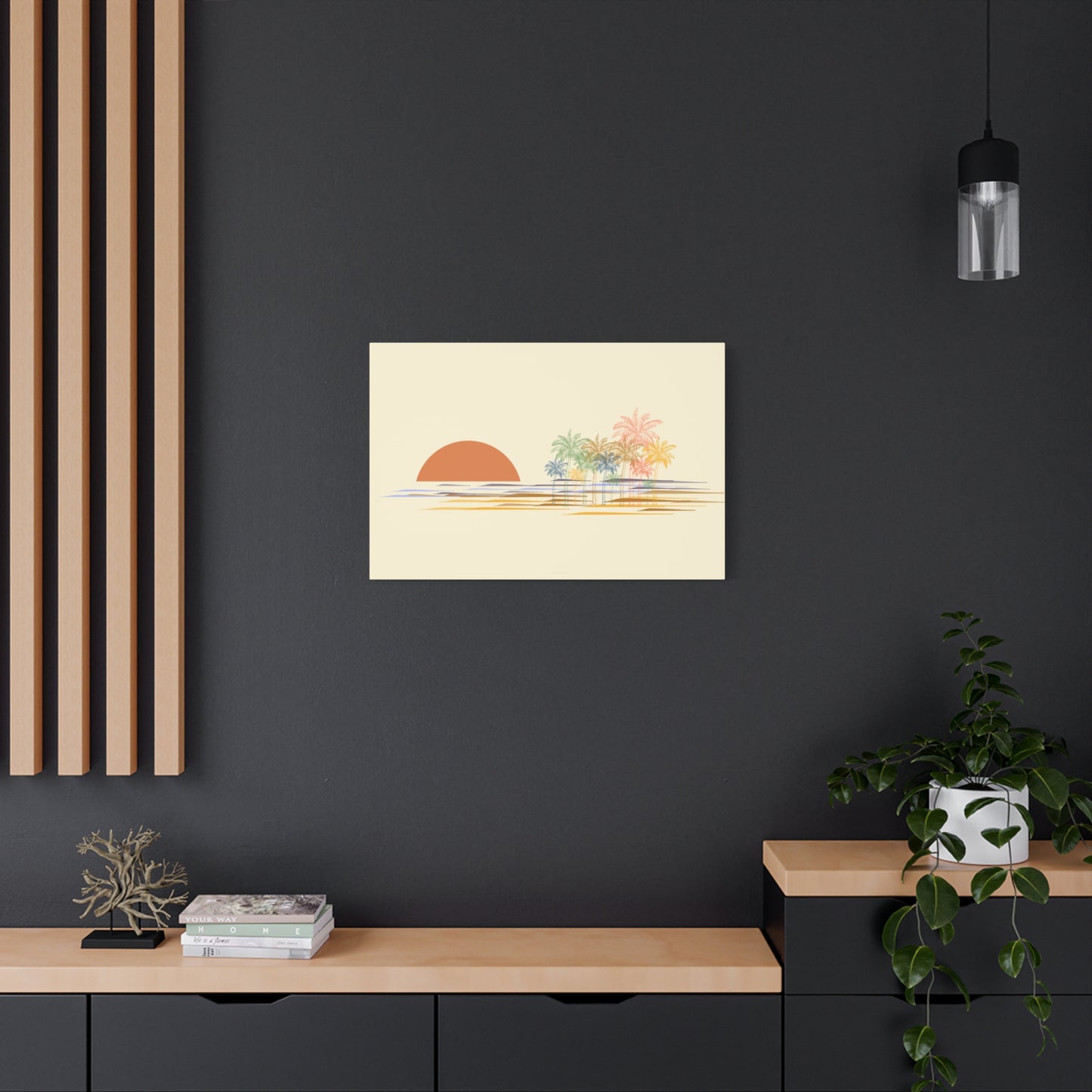 Palm Trees Sunset Canvas Print