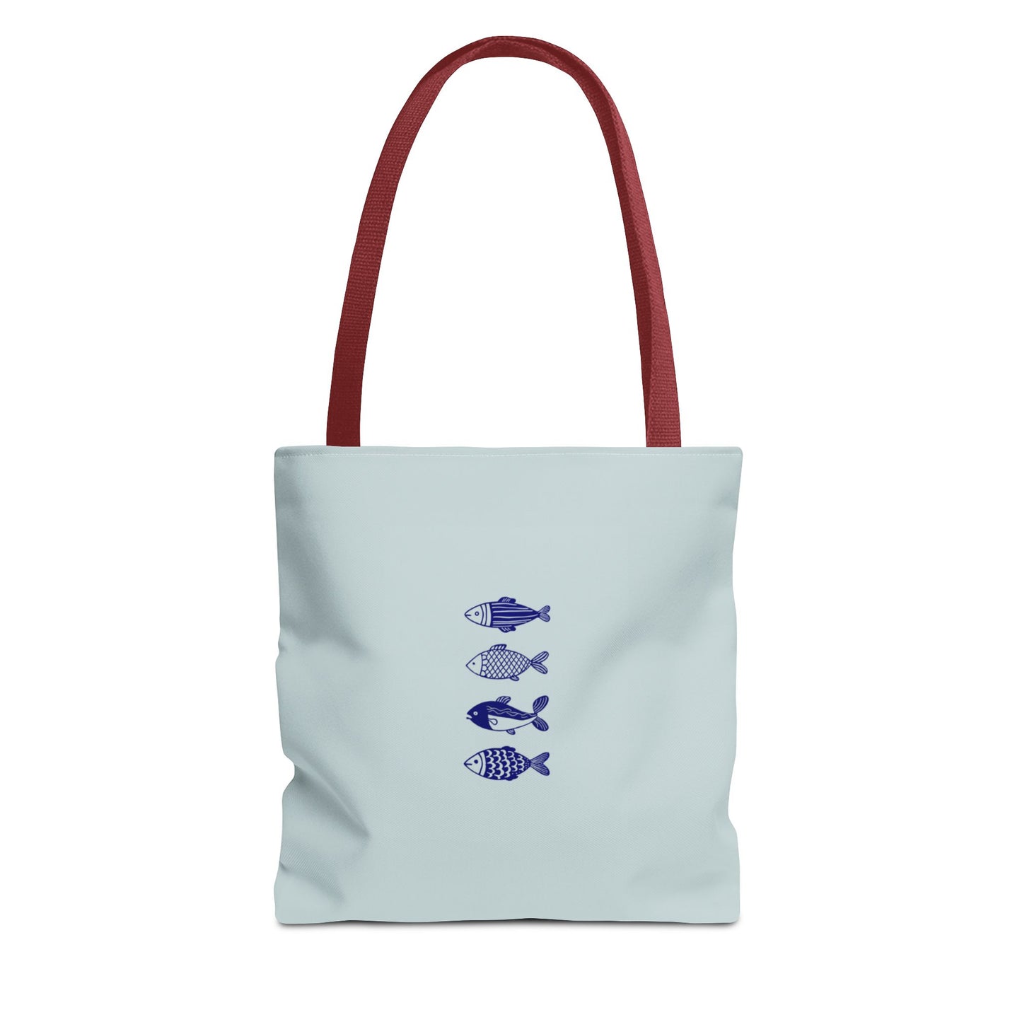 Hand-Designed Blue Fish Tote Bag