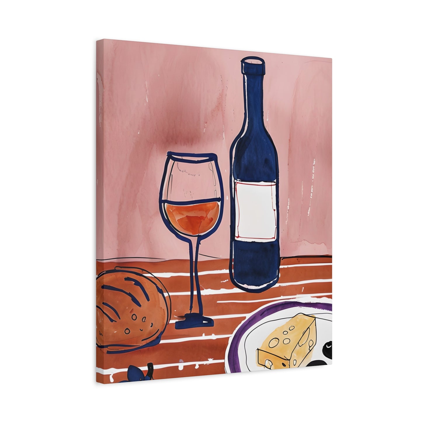 Wine and Cheese Canvas Print