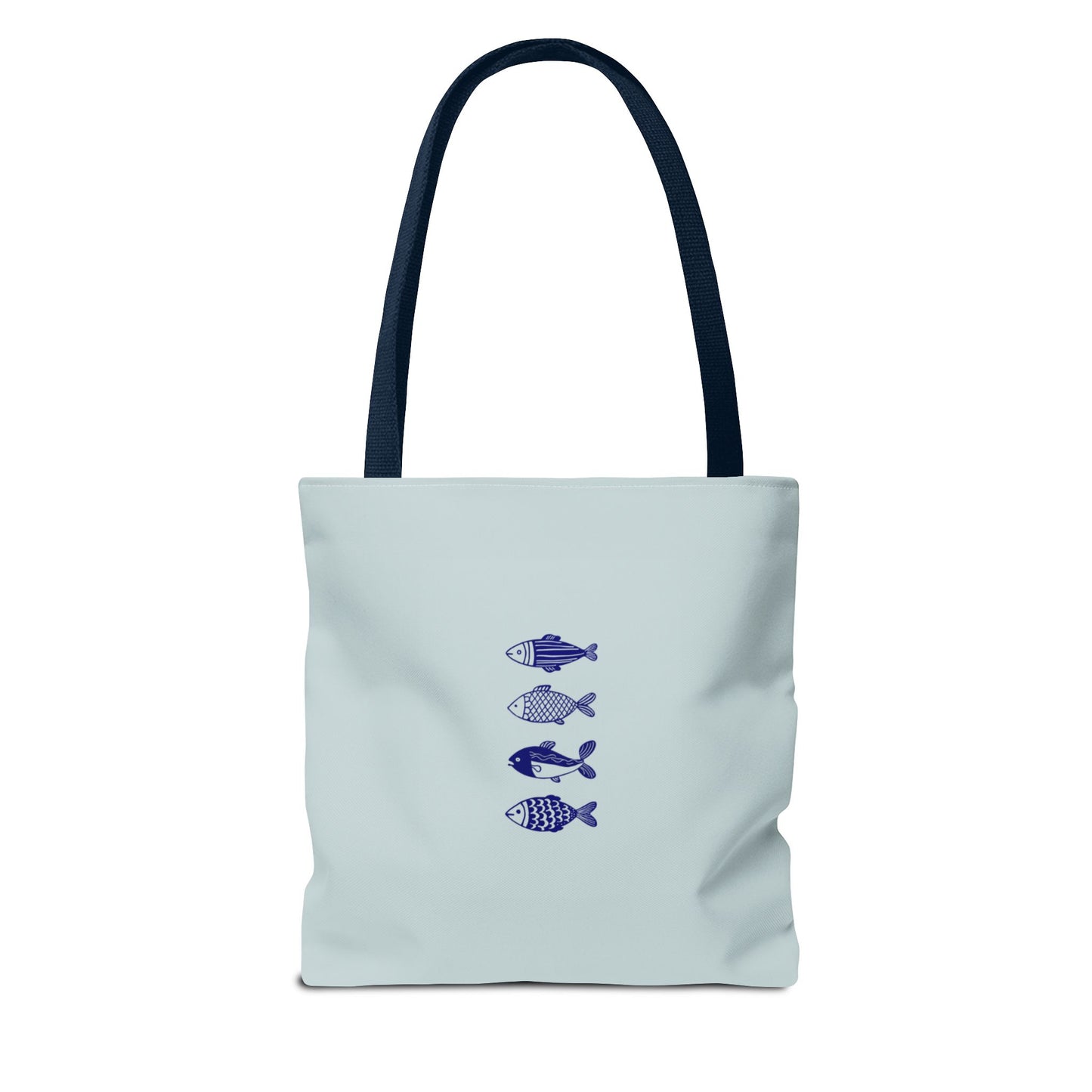 Hand-Designed Blue Fish Tote Bag