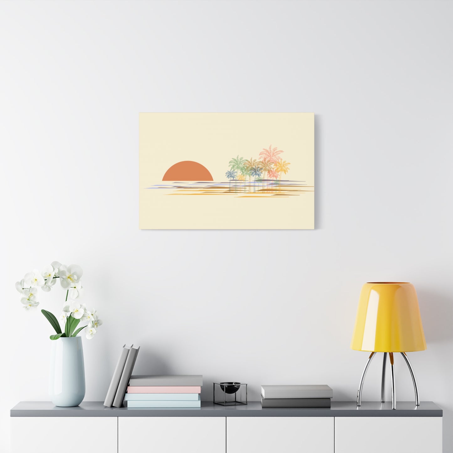 Palm Trees Sunset Canvas Print