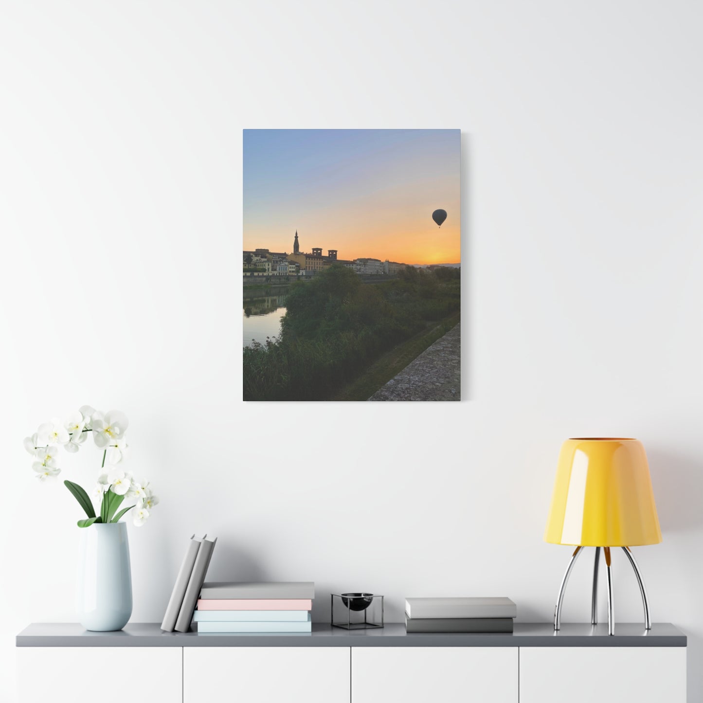Hot Air Balloon Over Florence Canvas Print