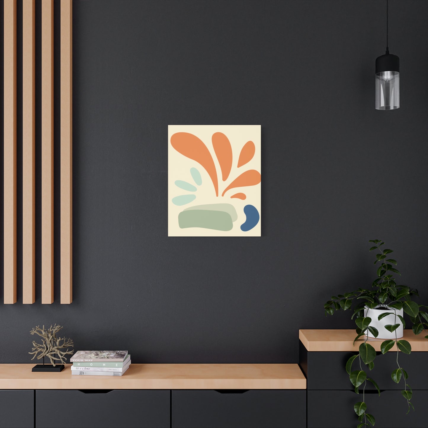 Abstract Art - Hand-Designed Art Canvas Print - The Argyle Market Original #2, Minimalistic Art, Minimalist, Hand-Drawn Art