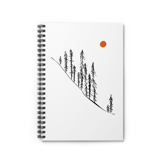 Pine Trees Mountain Spiral Notebook