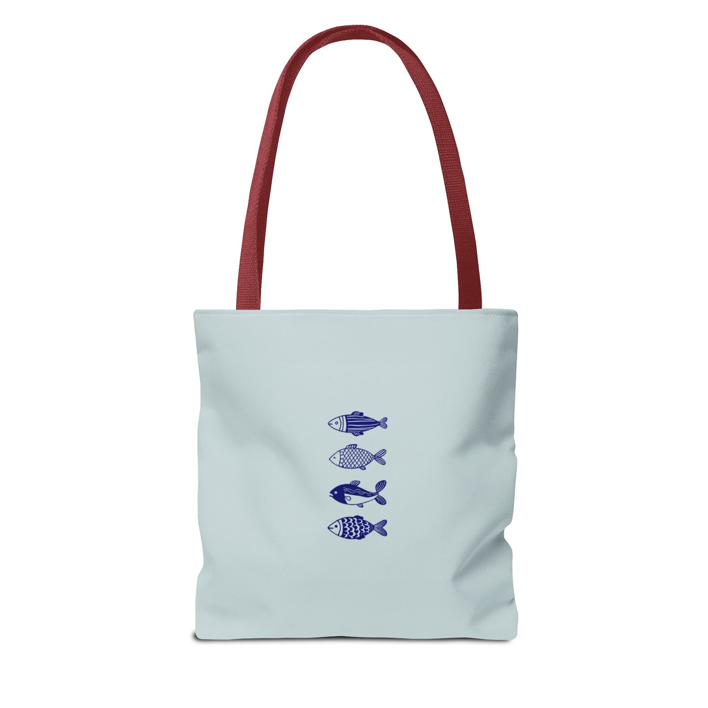 Hand-Designed Blue Fish Tote Bag
