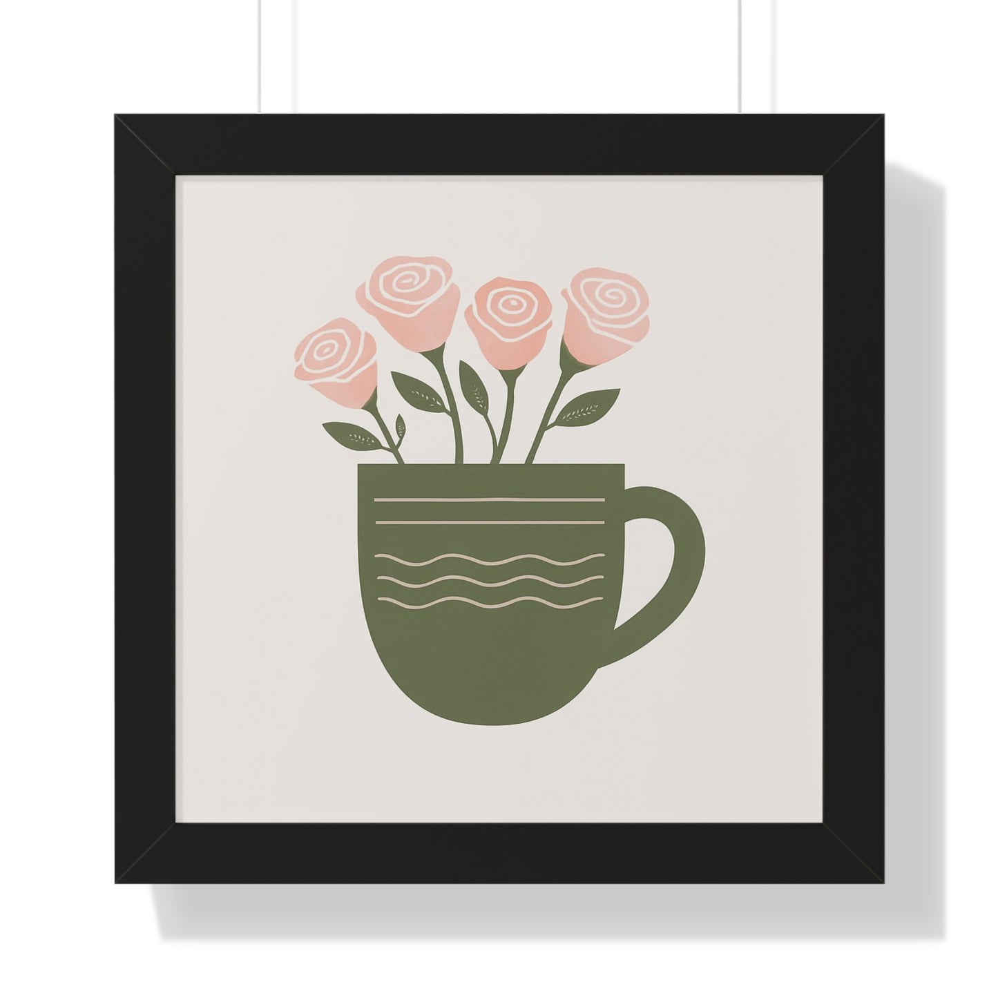 Framed Poster - Flowers in Mug Art