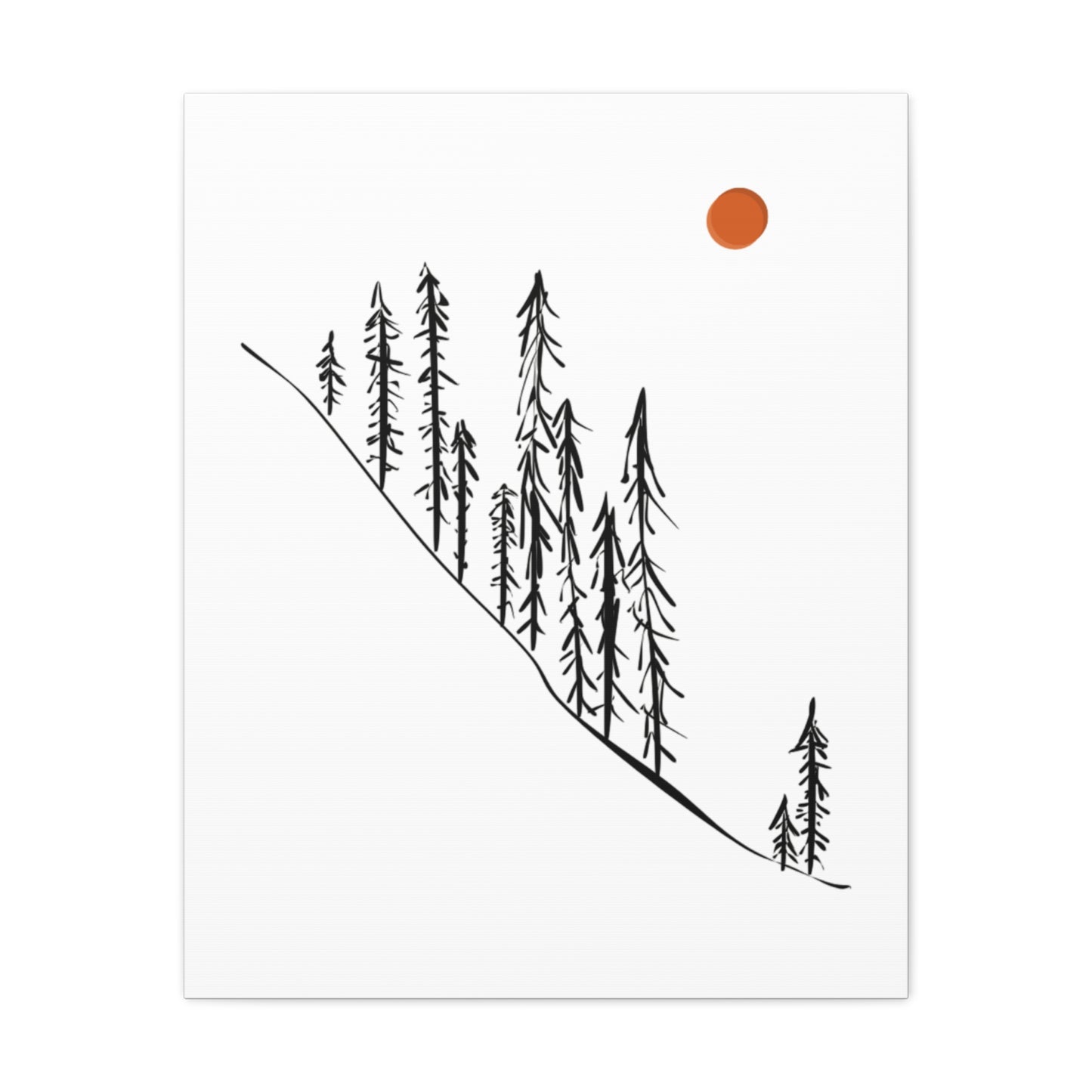 Pine Trees Mountain Canvas Print