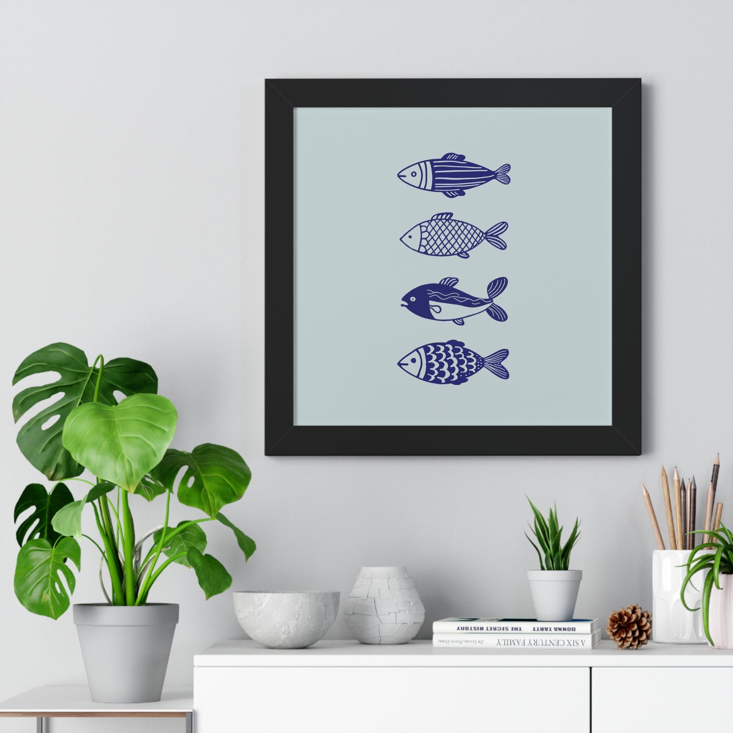 Blue Fish Framed Print