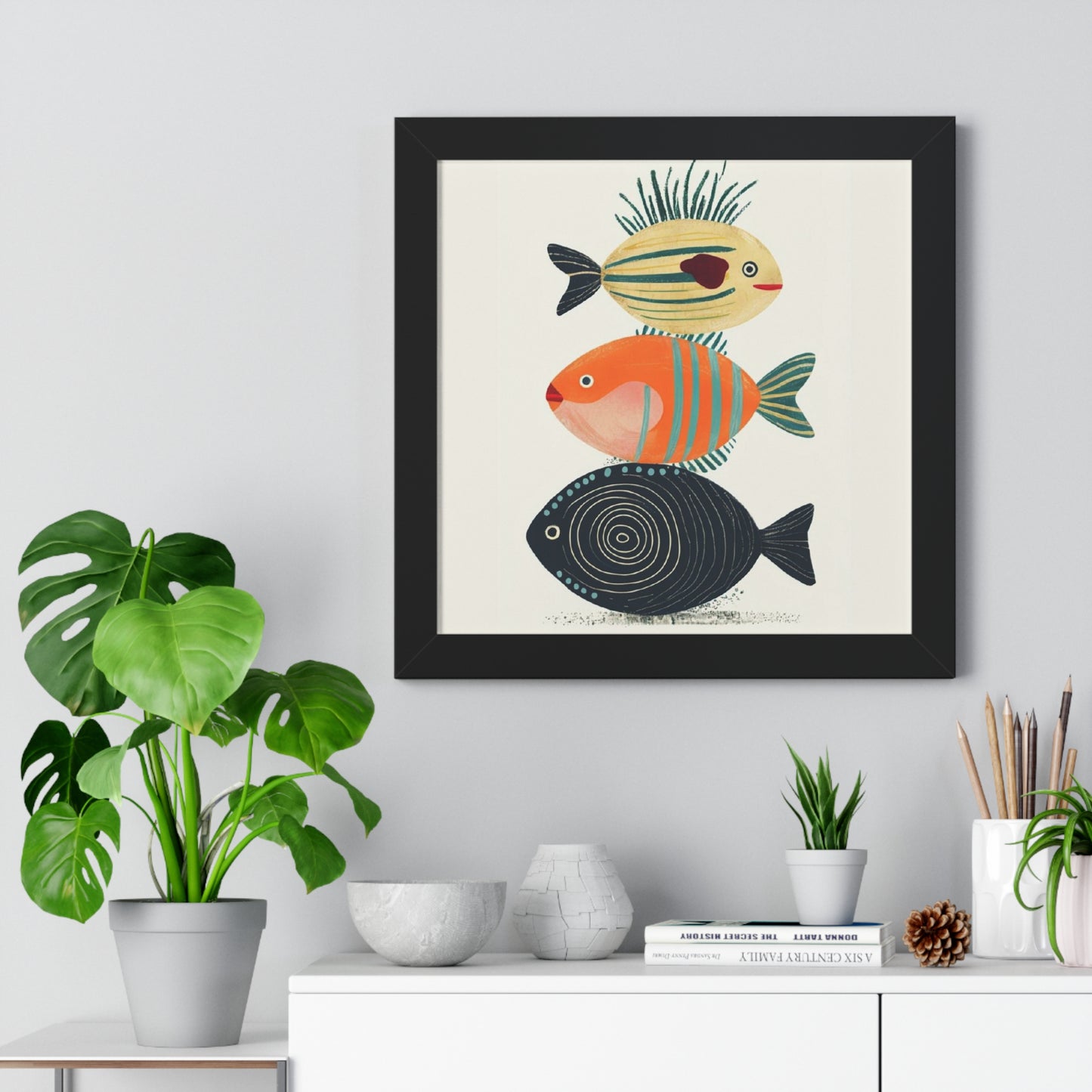 Framed Print - Colorful Fish Art