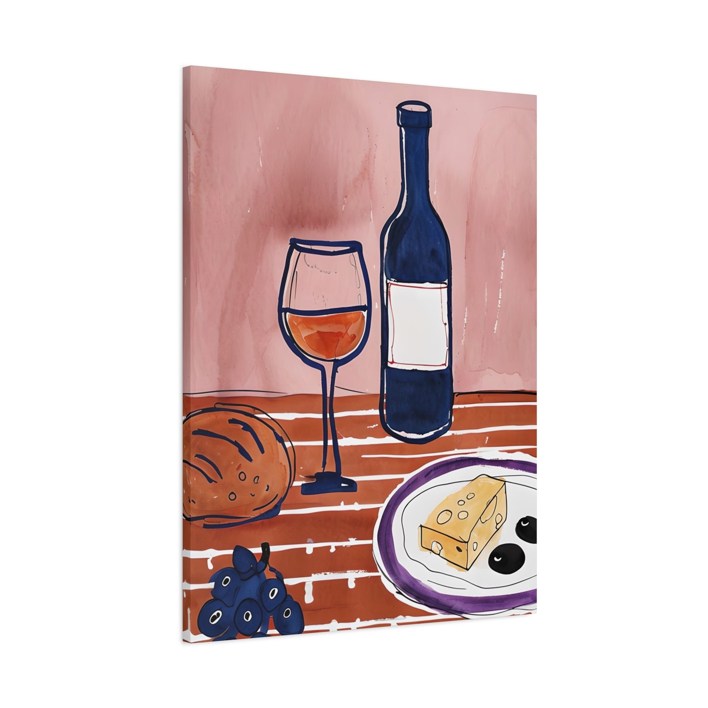 Wine and Cheese Canvas Print