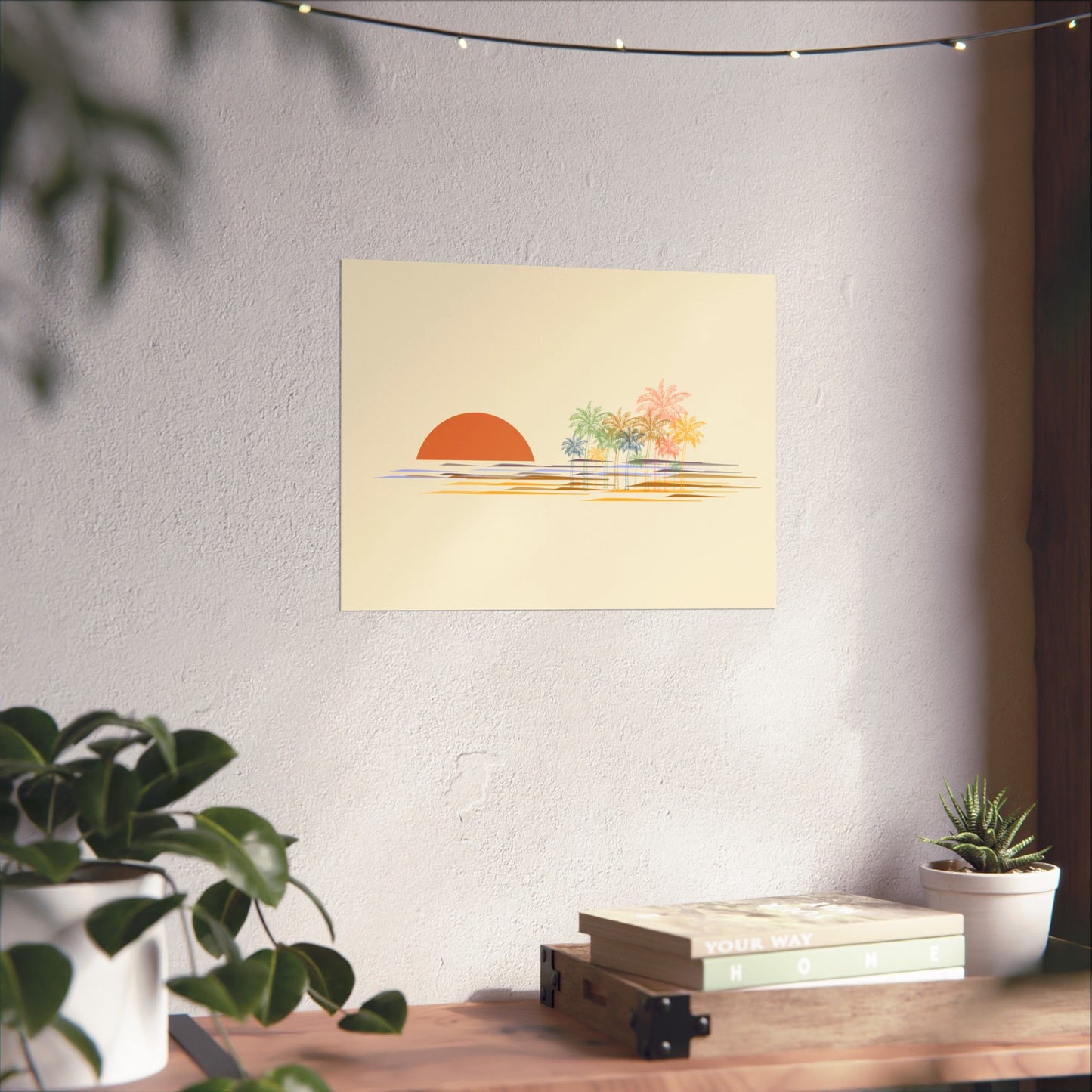 Palm Trees Sunset Print