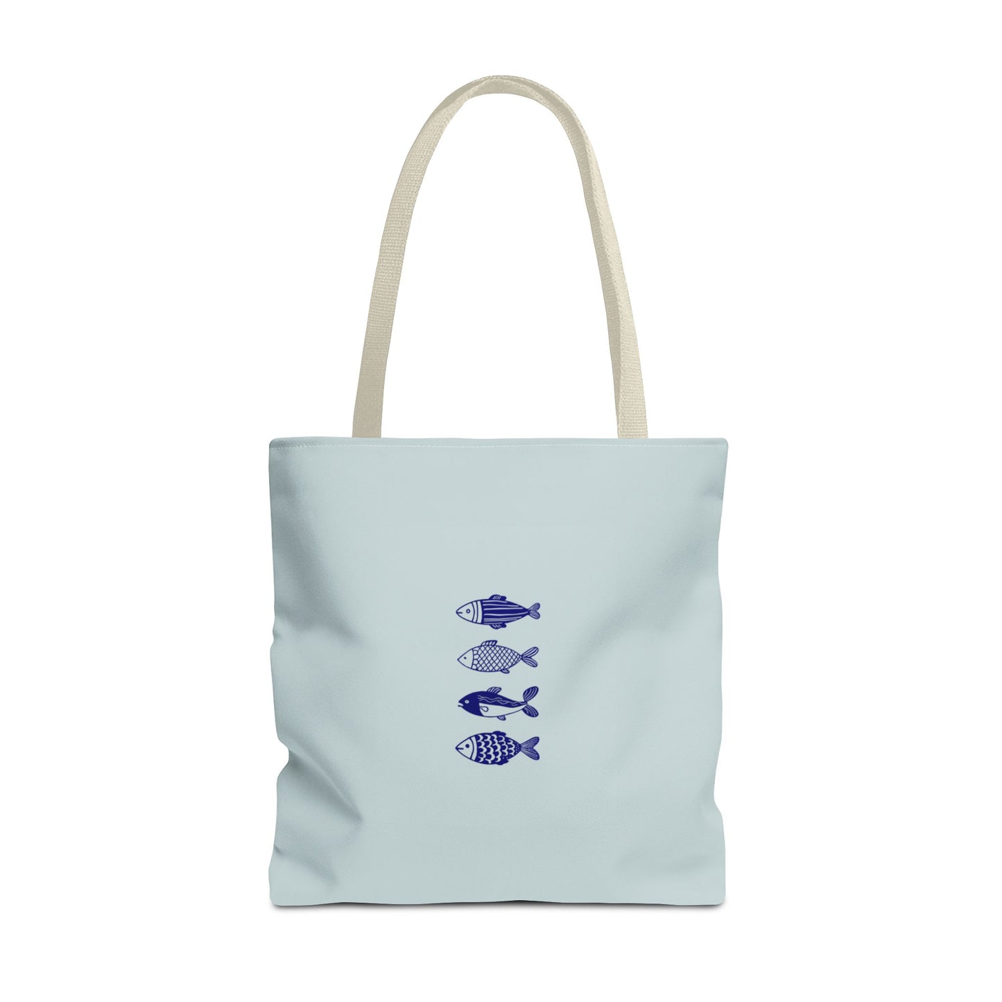 Hand-Designed Blue Fish Tote Bag