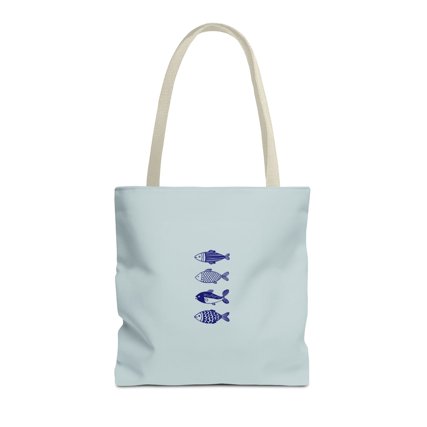 Hand-Designed Blue Fish Tote Bag