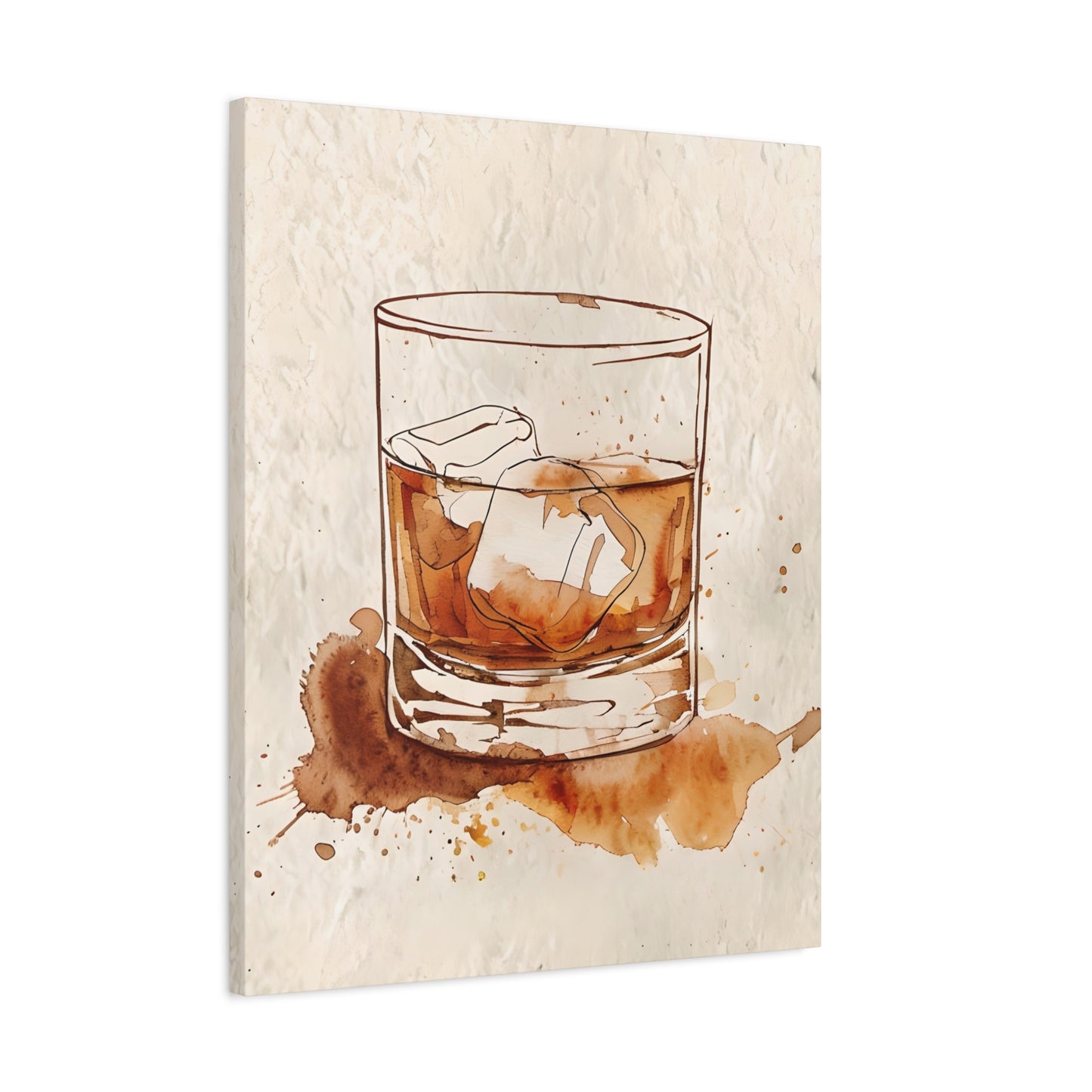 Bourbon Whiskey Drink Glass Canvas Print