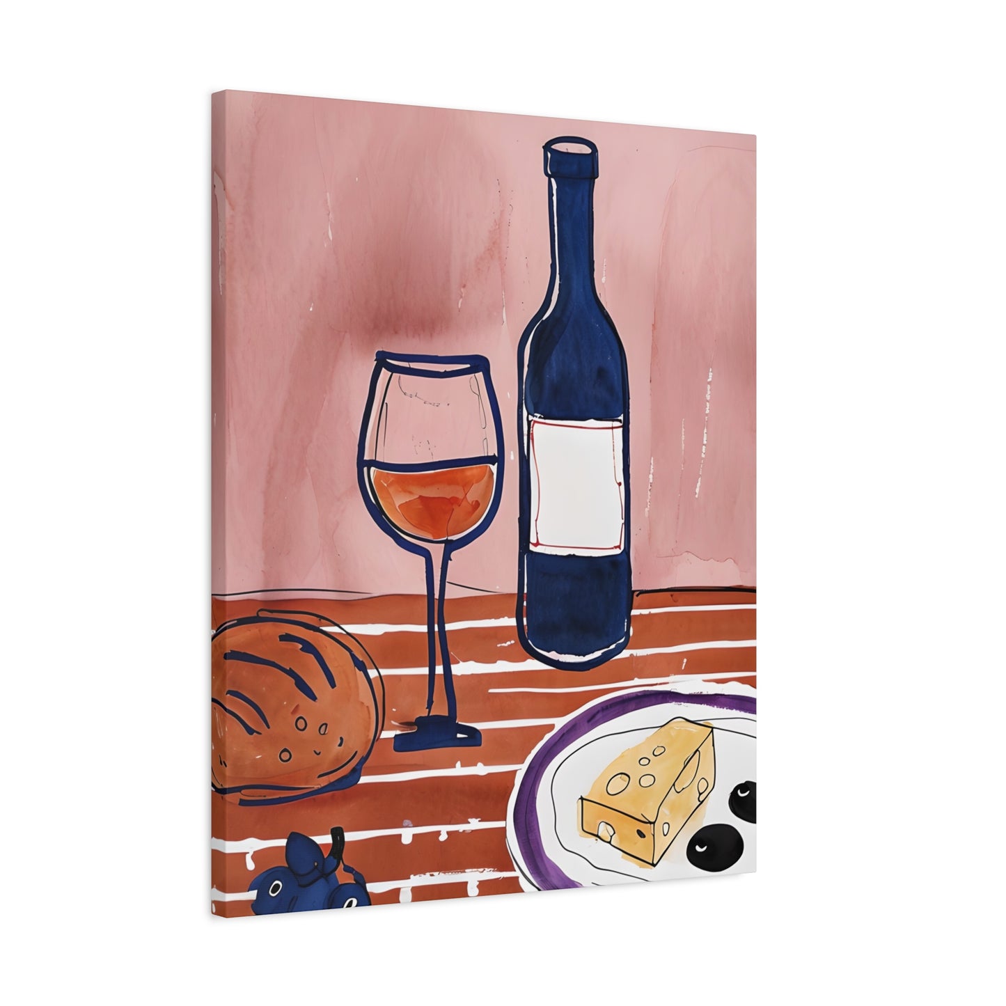 Wine and Cheese Canvas Print