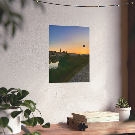 Hot Air Balloon Over Florence Print