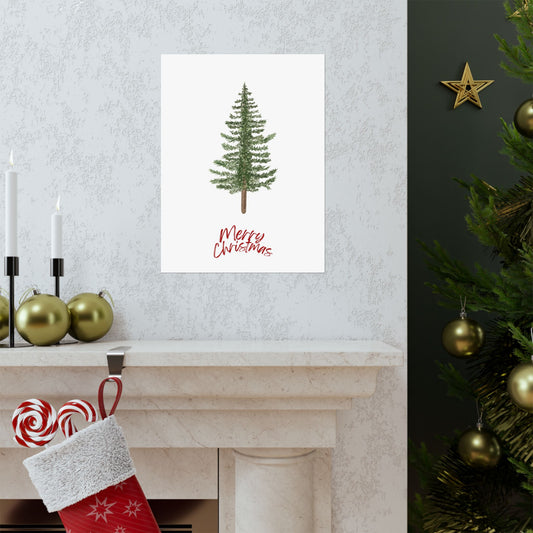 Merry Christmas Tree Print