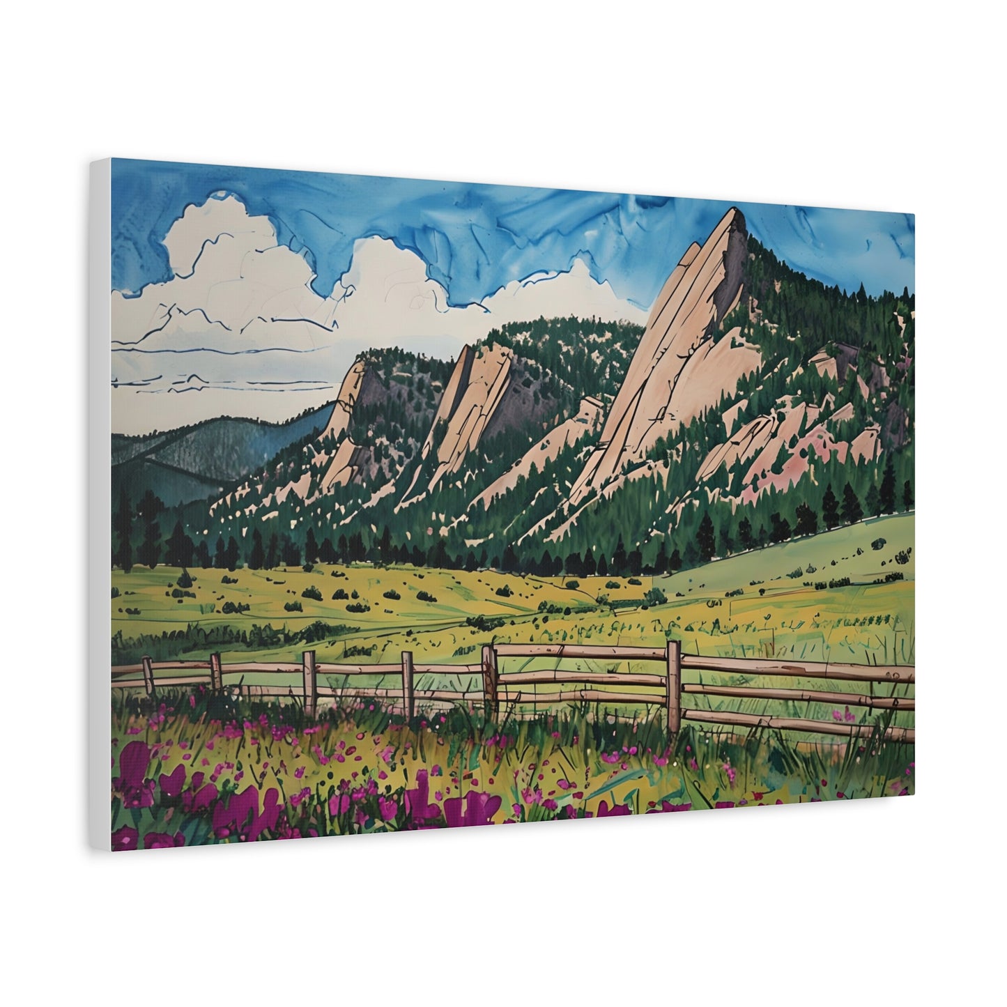 Boulder Colorado Flatiron Mountains Canvas Print