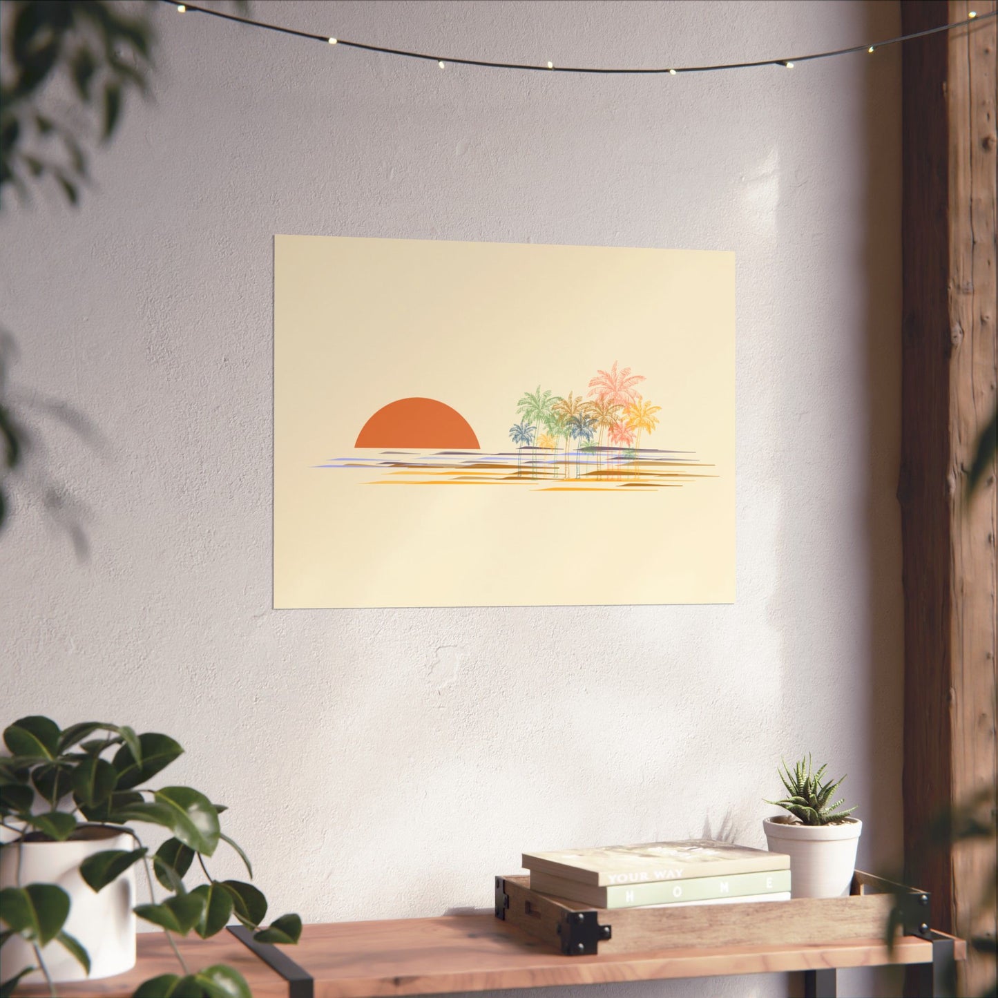 Palm Trees Sunset Print