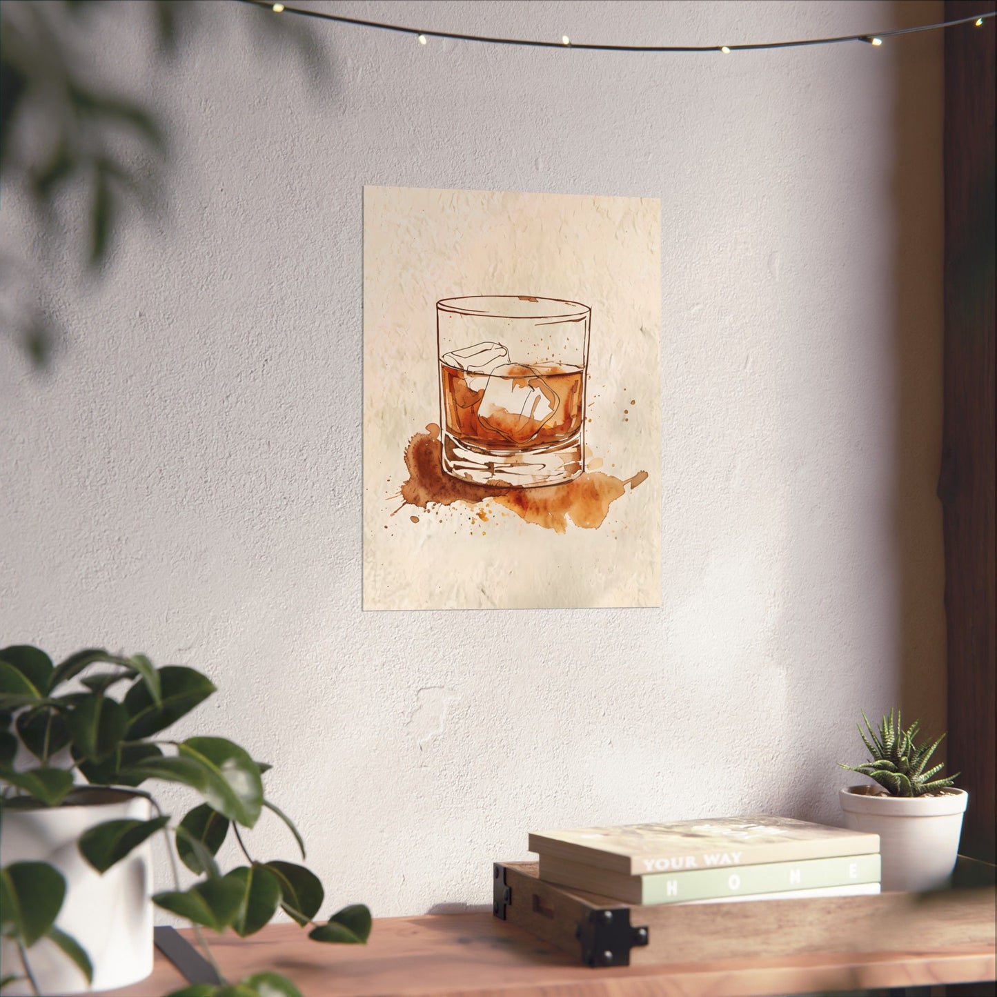 Whiskey Glass Print