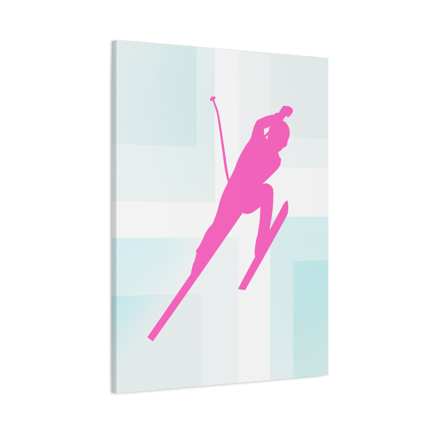 Retro Neon Ski Canvas Print