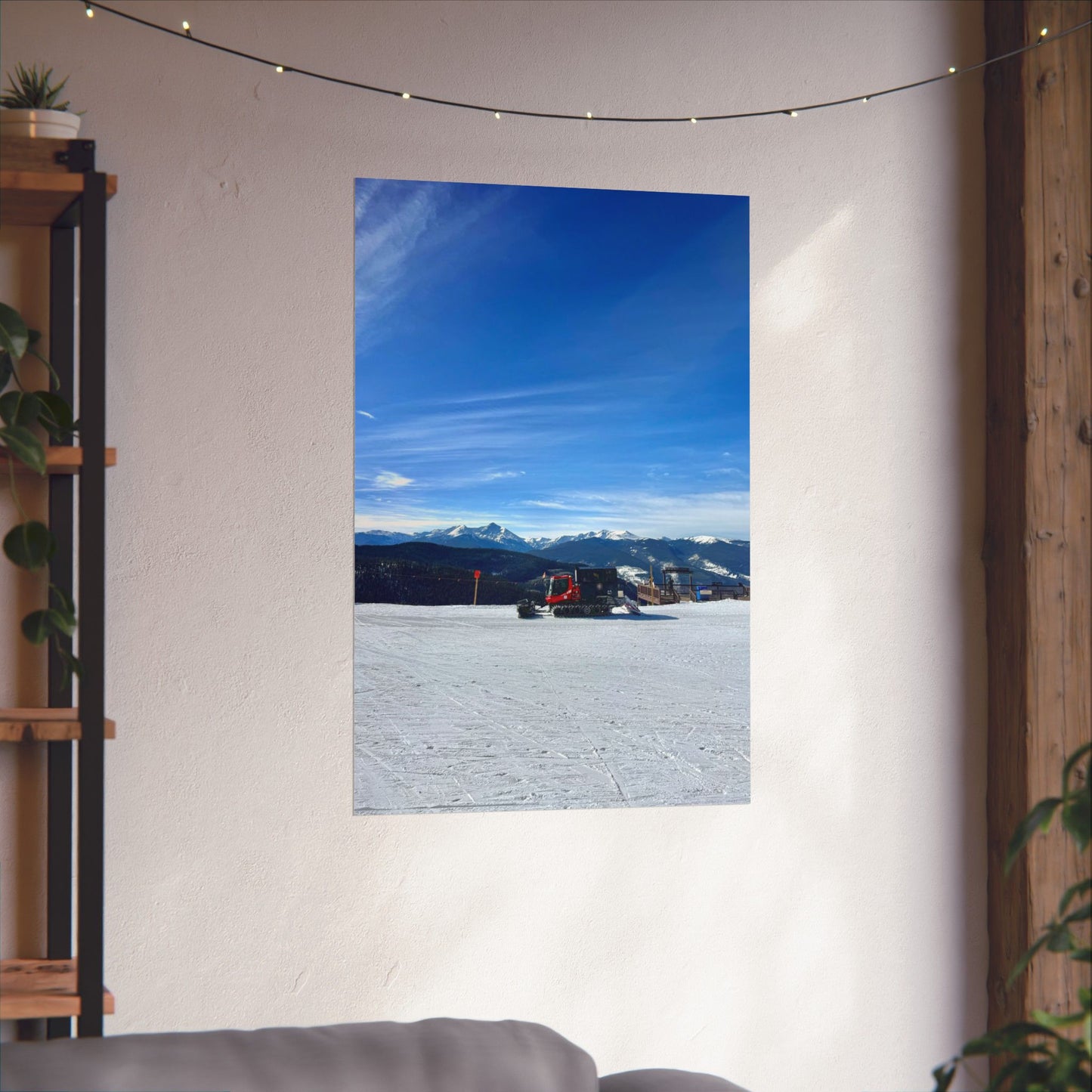 Snowcat On The Mountain Print
