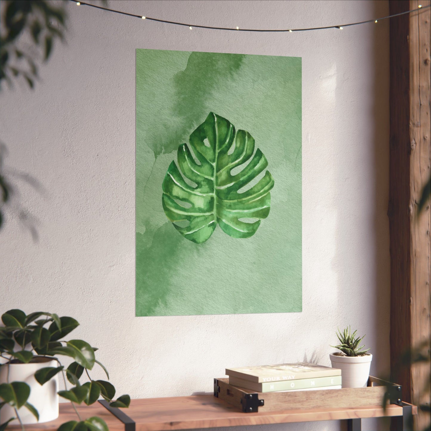 Green Leaf Minimalist Print