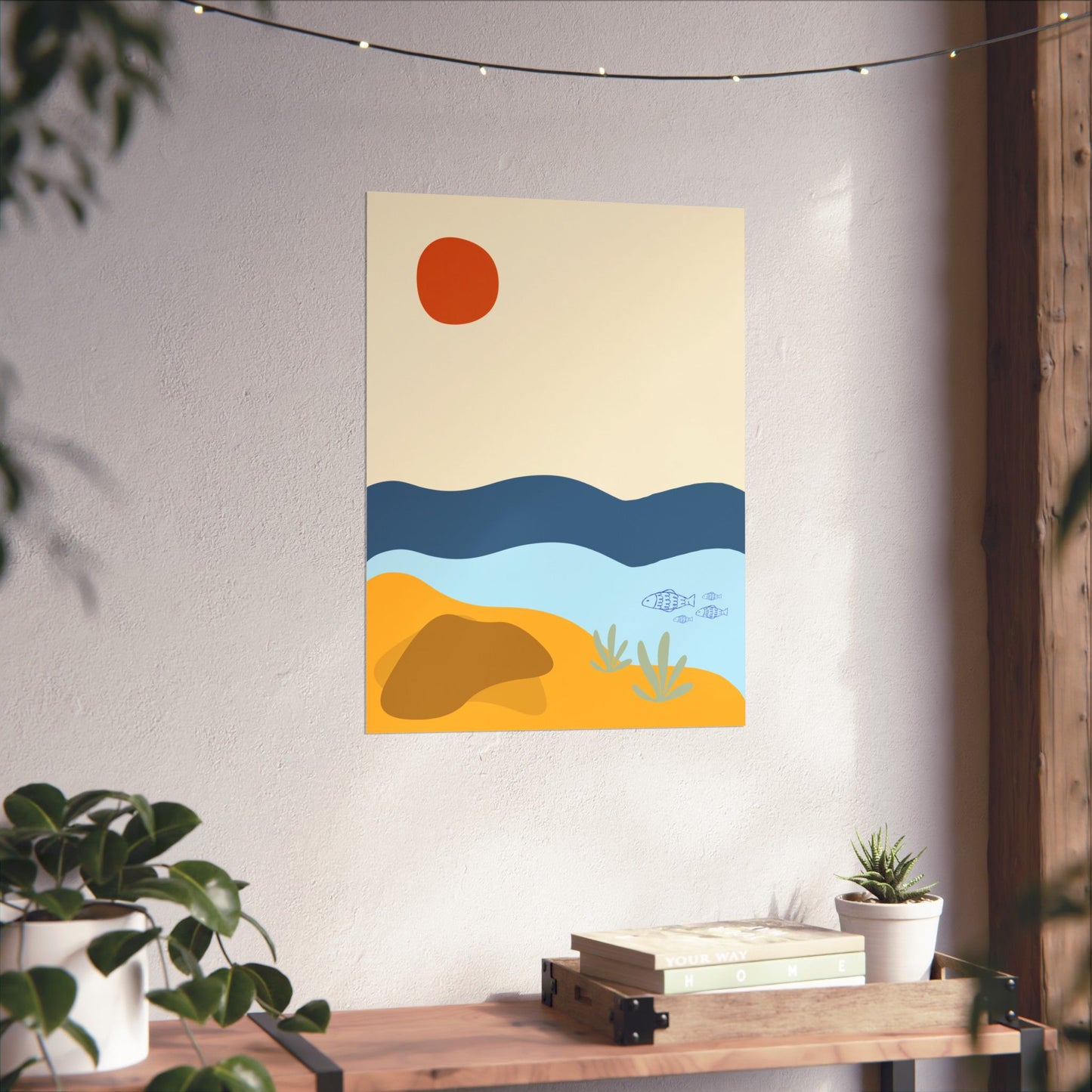 Wavy Beach Day Print