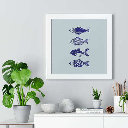 Blue Fish Framed Print