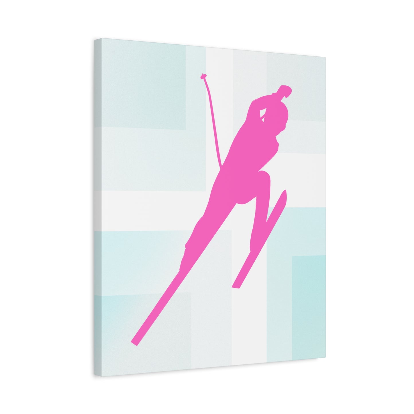 Retro Neon Ski Canvas Print