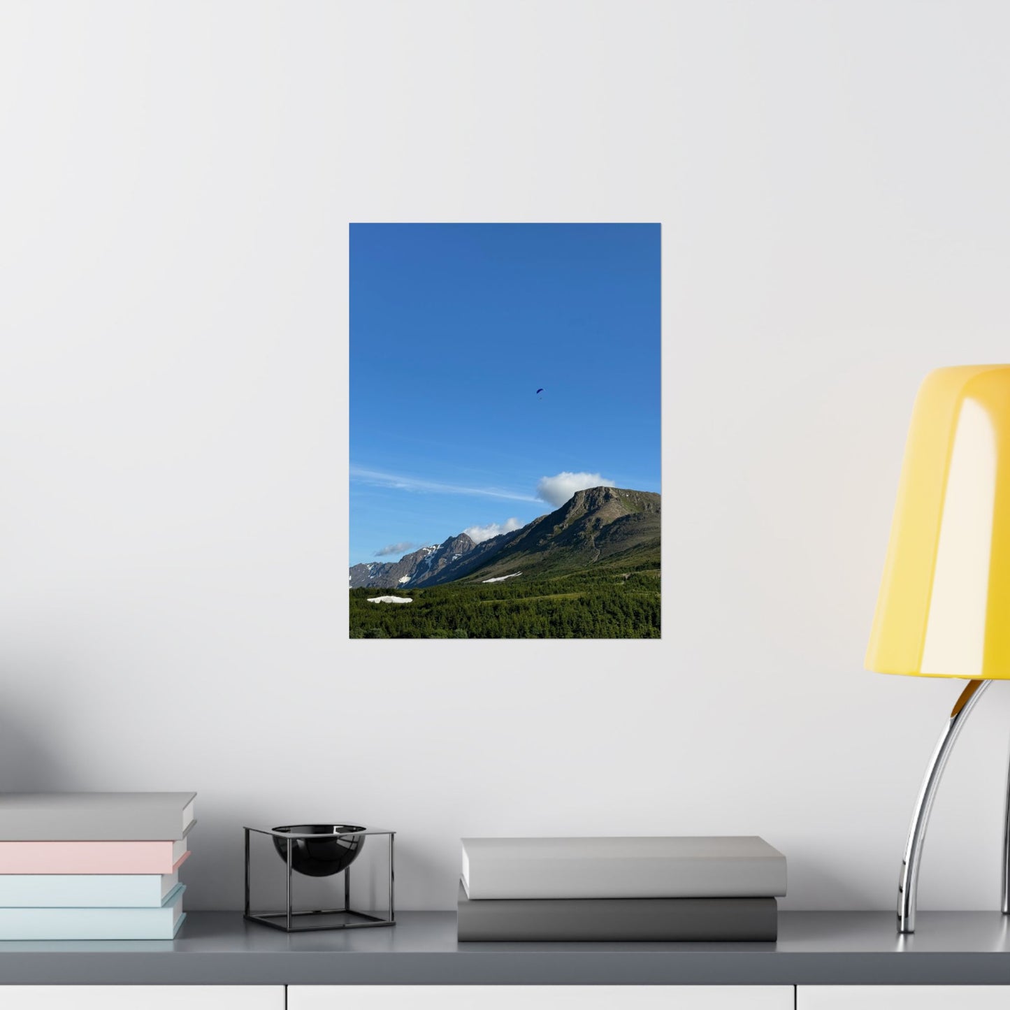 Parachuting over Alaska - Art Print