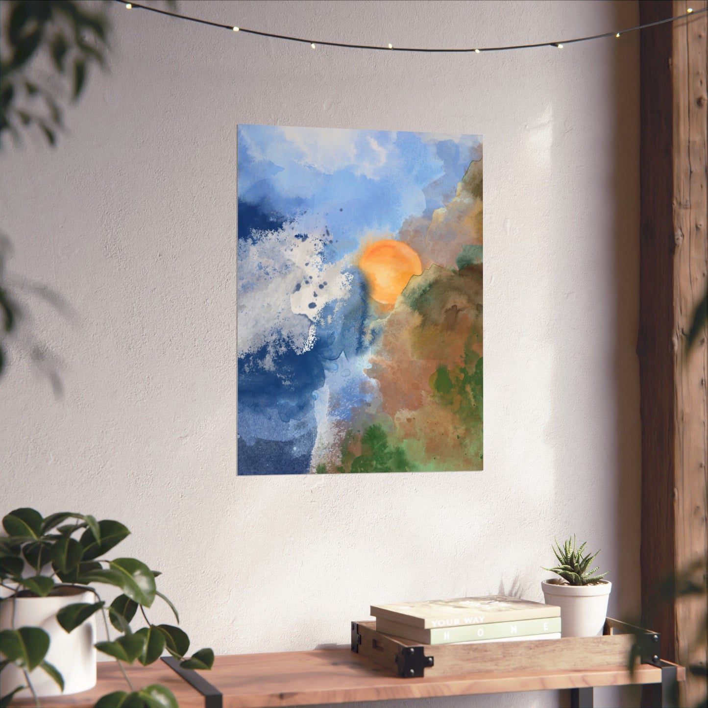 Abstract Sunrise Print