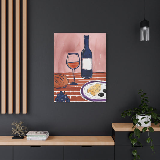 Wine and Cheese Canvas Print