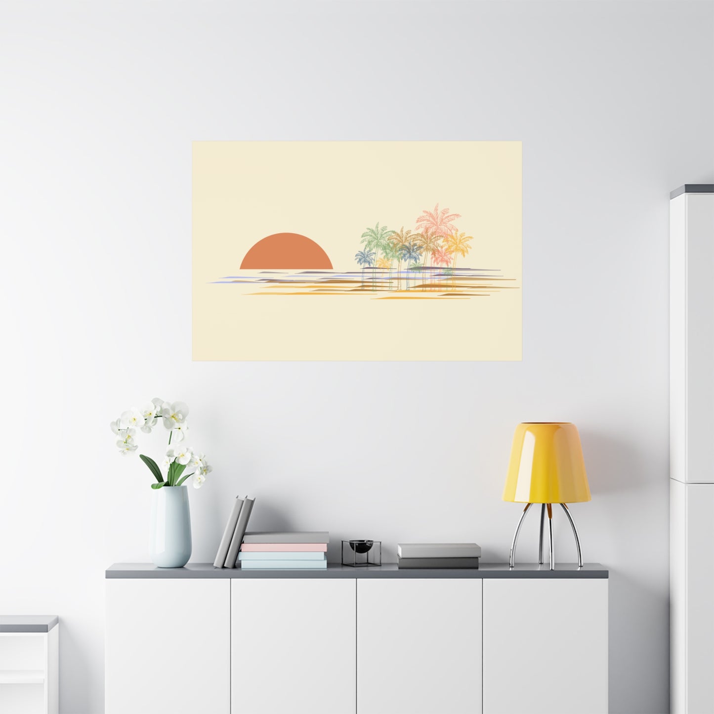 Palm Trees Sunset Canvas Print