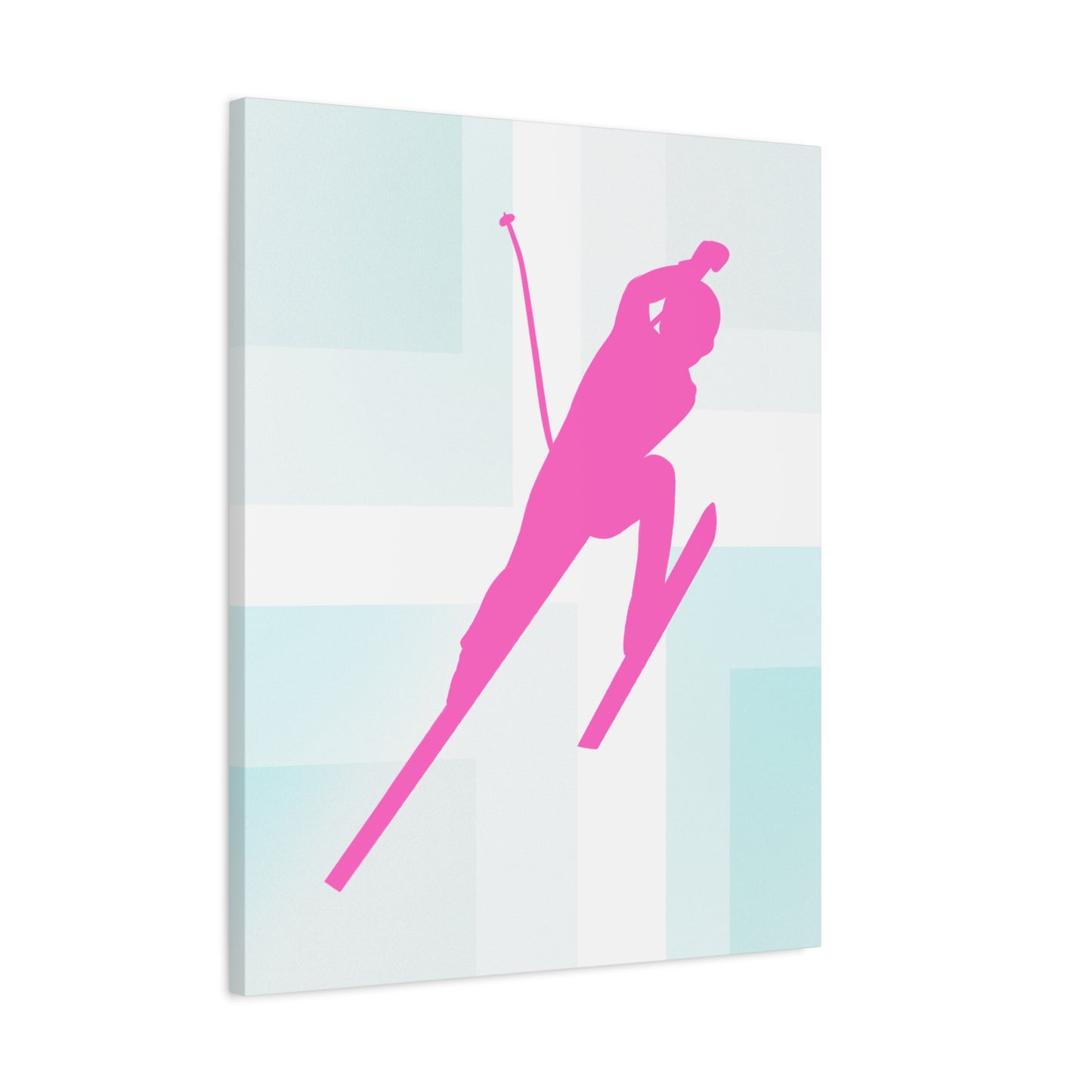Retro Neon Ski Canvas Print