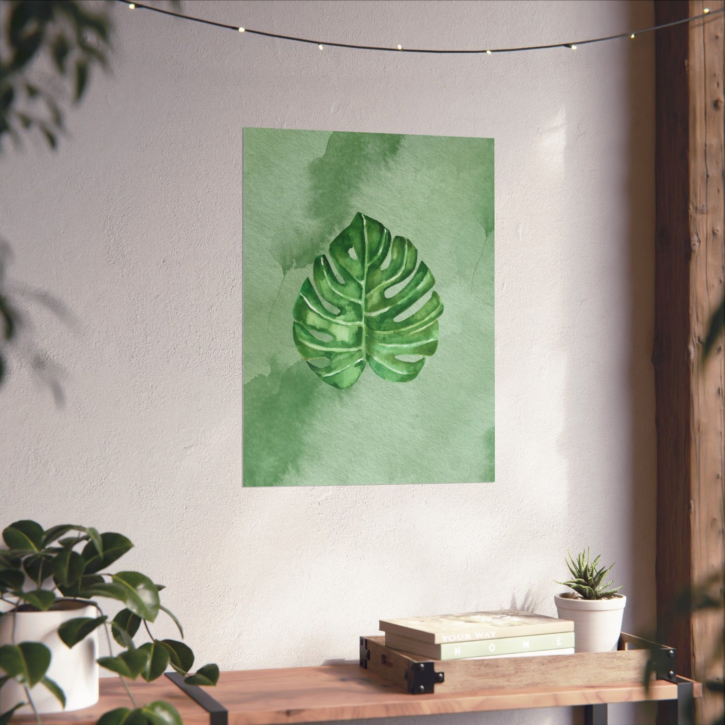 Green Leaf Minimalist Print