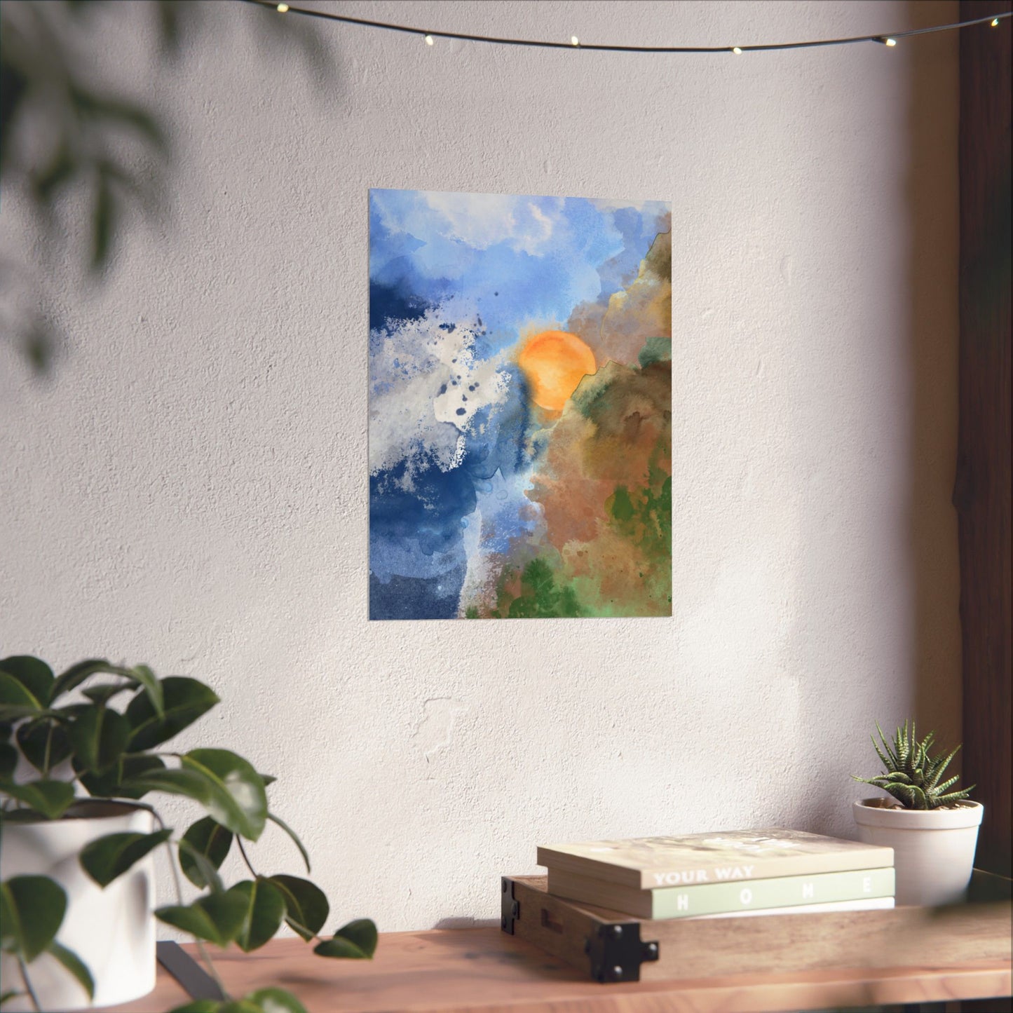 Abstract Sunrise Print