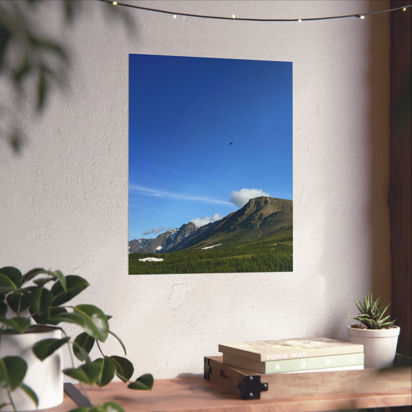 Parachuting over Alaska - Art Print