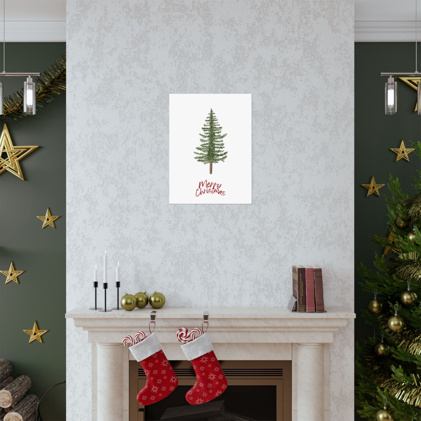 Merry Christmas Tree Print