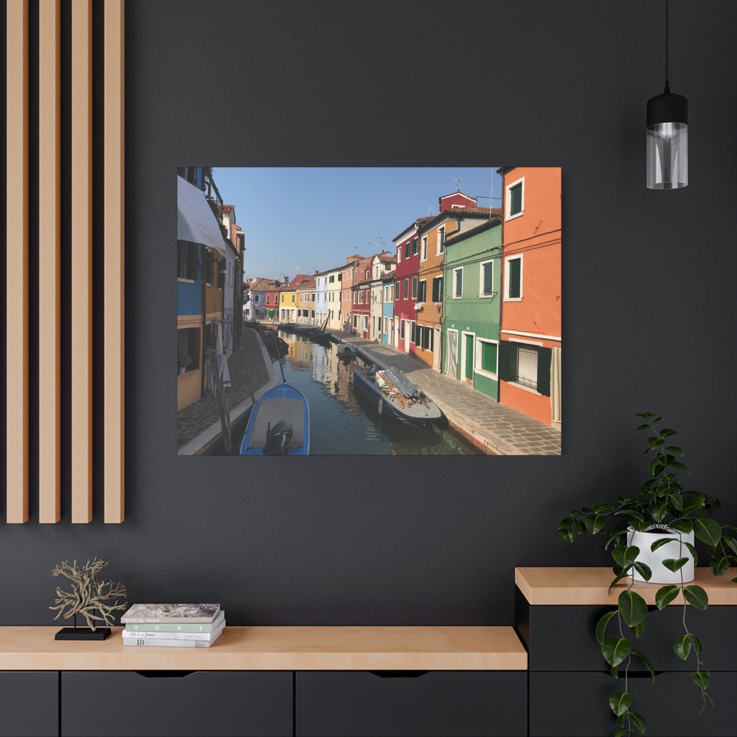 Burano Italy Canvas Print - Brightly Colored Homes of Italy