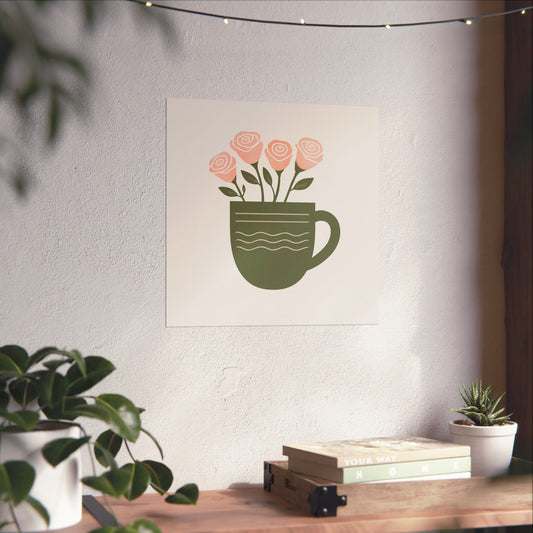 Flowers in Mug Art Print