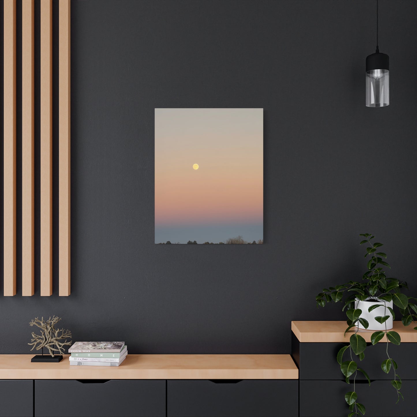 Colorful Moon Canvas Print