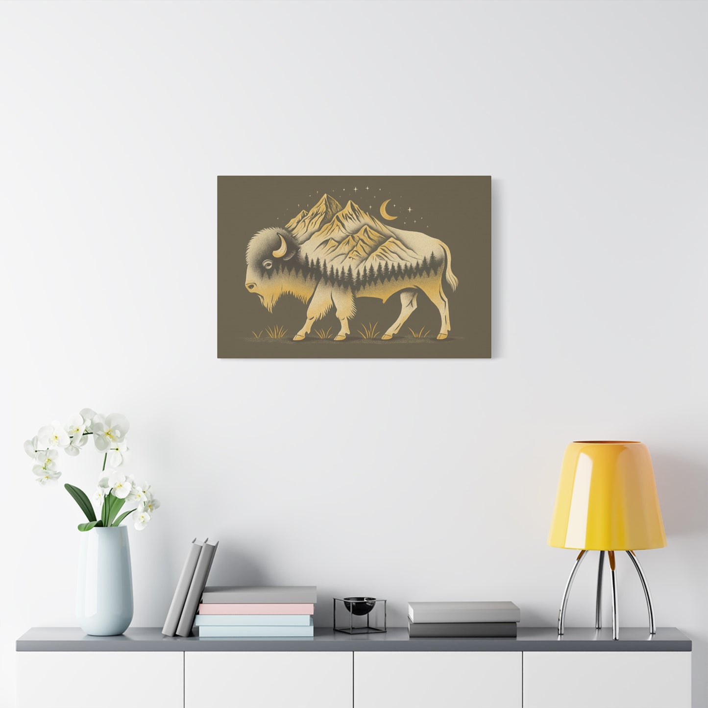 Abstract Boulder Colorado Mountain Buffalo Canvas Print