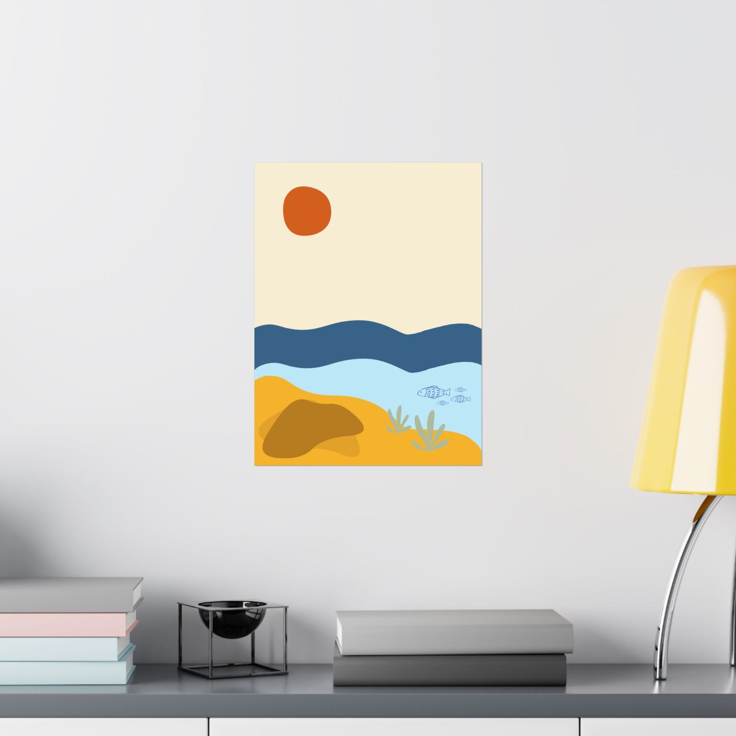 Wavy Beach Day Print