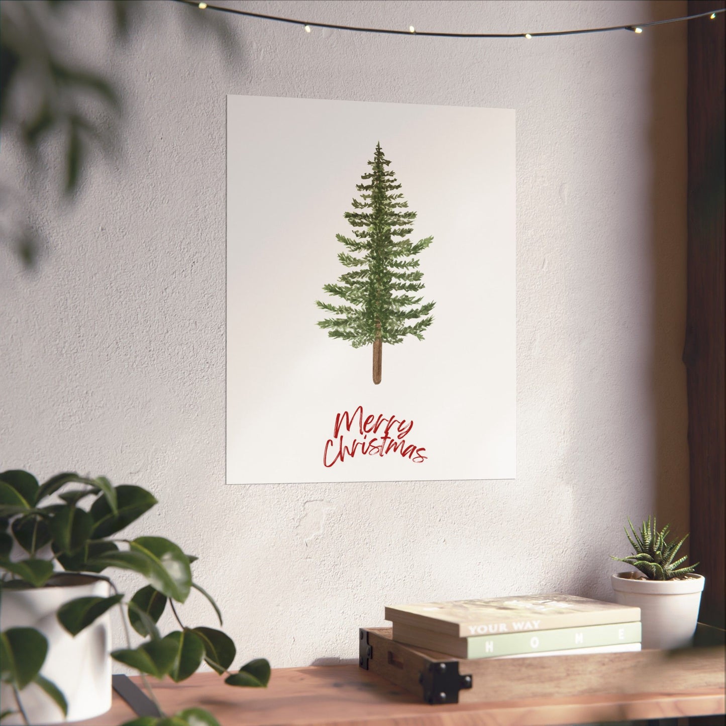 Merry Christmas Tree Print