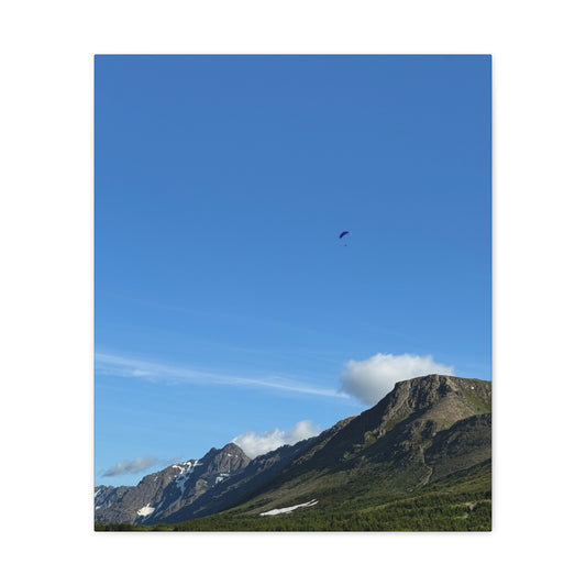 Parachuting Over Alaska - Canvas Print