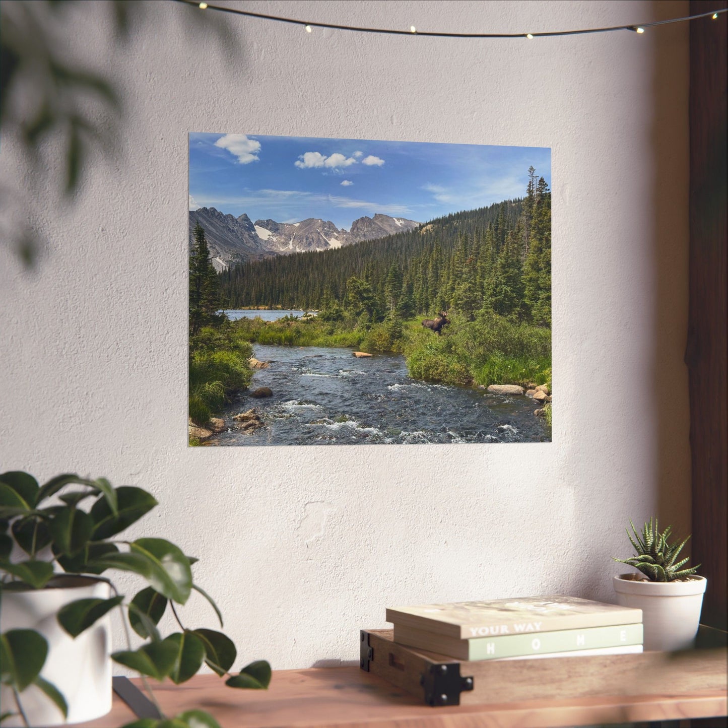 Moose in Nature Print