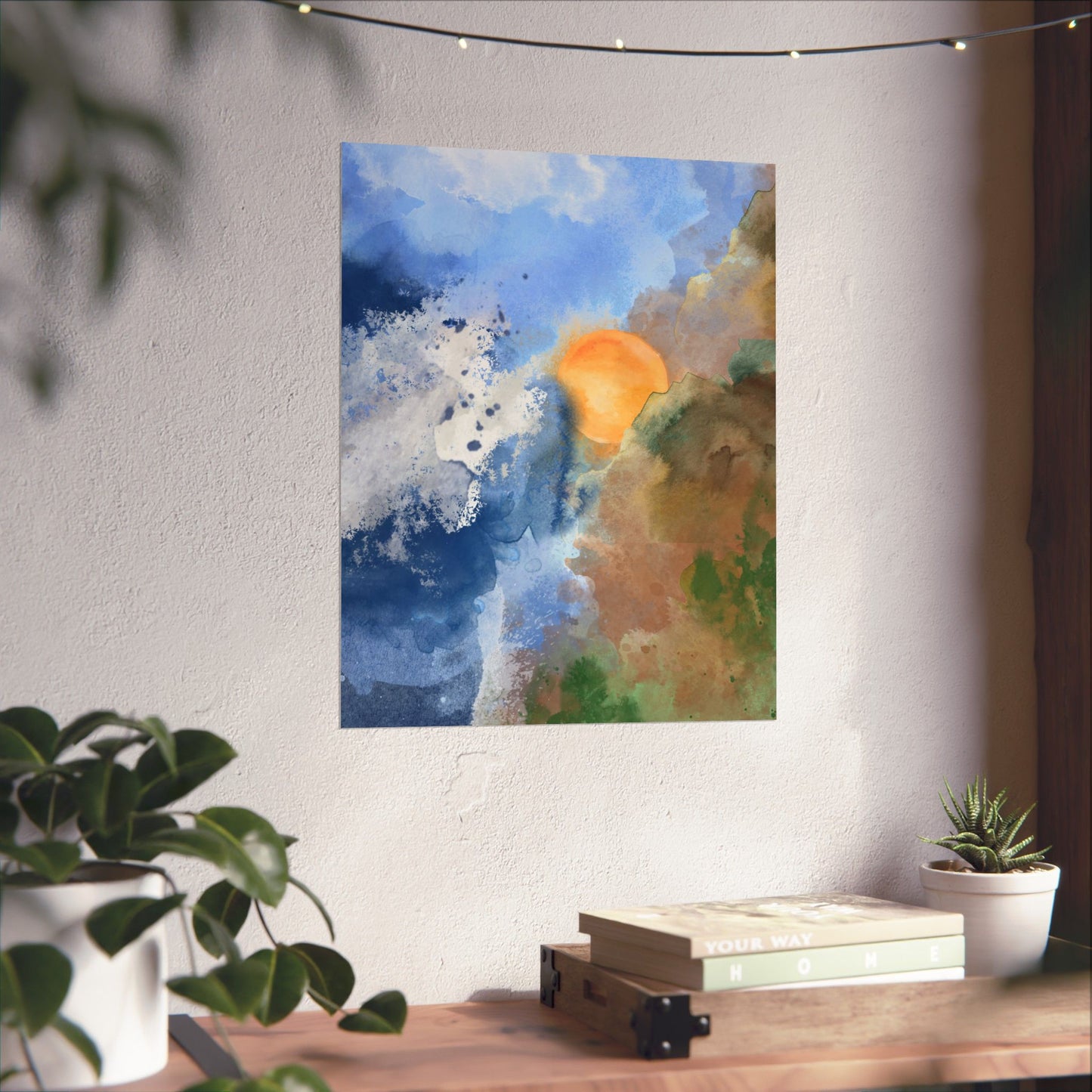 Abstract Sunrise Print