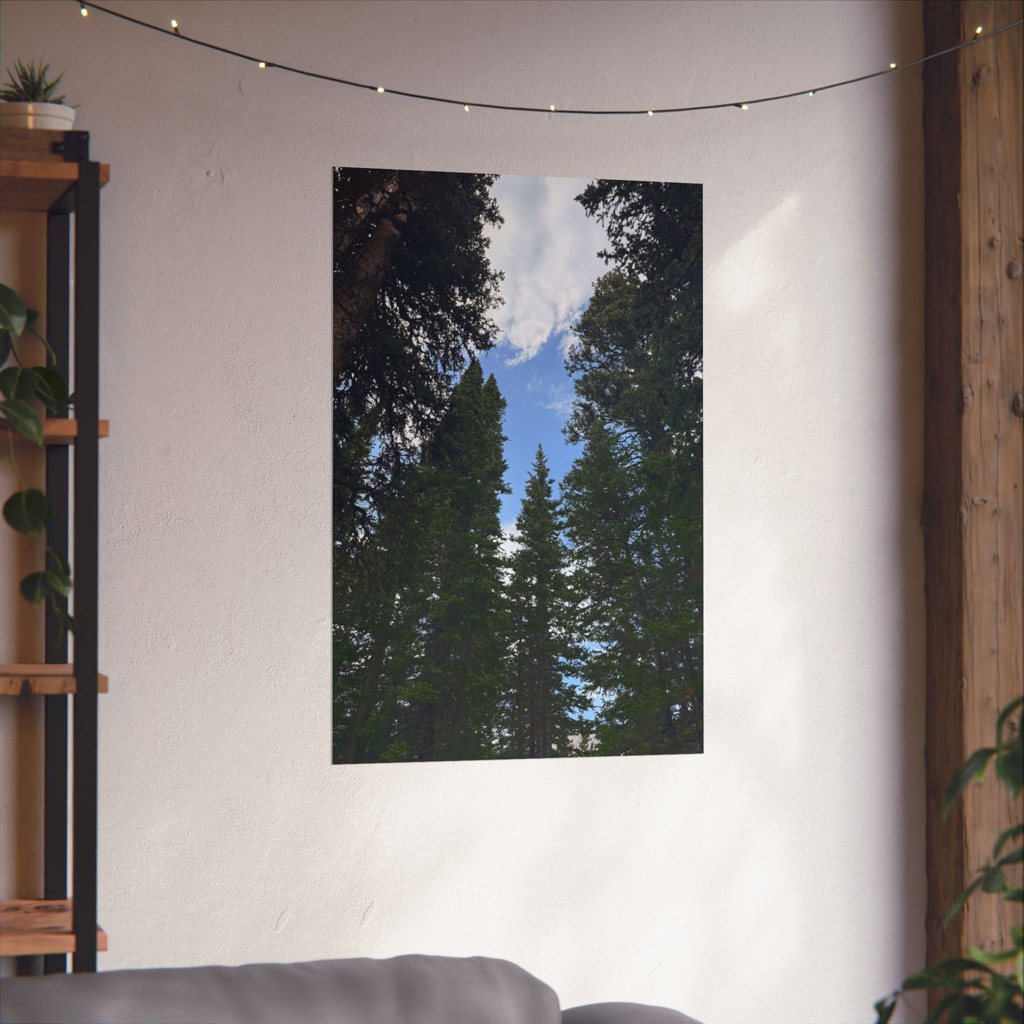 Pine Trees Blue Sky Print